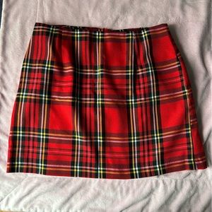 Nasty Gal Plaid Mini Skirt